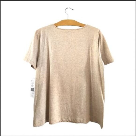 Y2K Short Sleeve Top Hand Beaded Jewel Neck - Picture 6 of 16